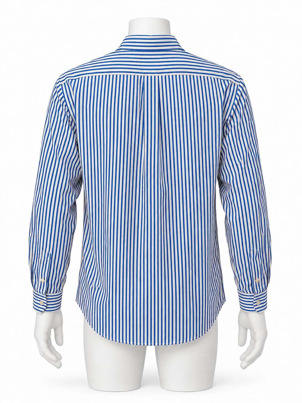 Ralph Lauren Men's Classic Fit Blue and White Striped Long-Sleeve Button-Down Sh - Picture 2 of 11